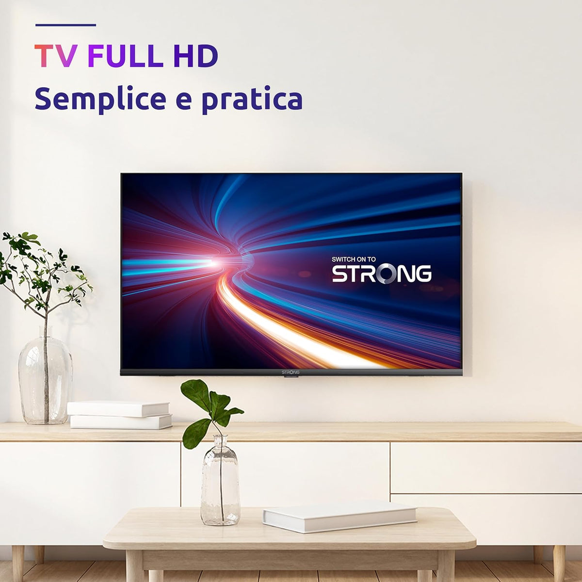 Strong SRT40FF2003C tv 40 Inch stand centrale hotel mode semplice from usare. with Digital Terrestrial Decoder T2 incorporato. Possibile sistemazione su Areas ristrette or to muro
